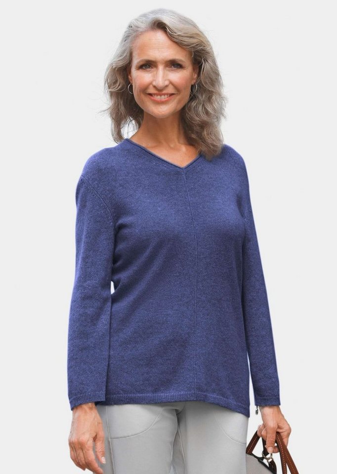 GOLDNER Strickpullover Kurzgröße: Kaschmirpullover mit V-Ausschnitt von GOLDNER