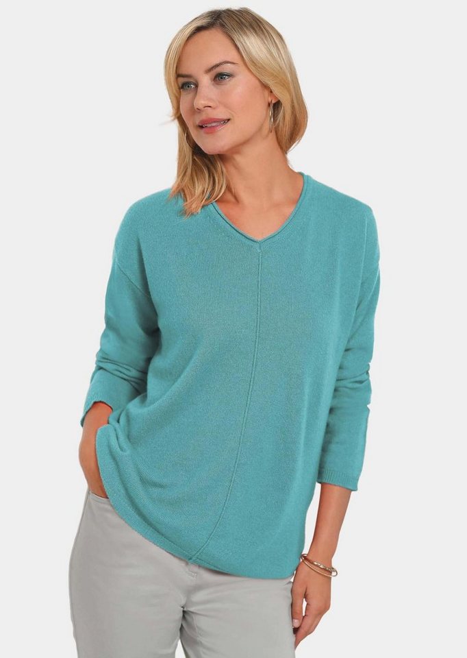 GOLDNER Strickpullover Kurzgröße: Kaschmirpullover mit V-Ausschnitt von GOLDNER