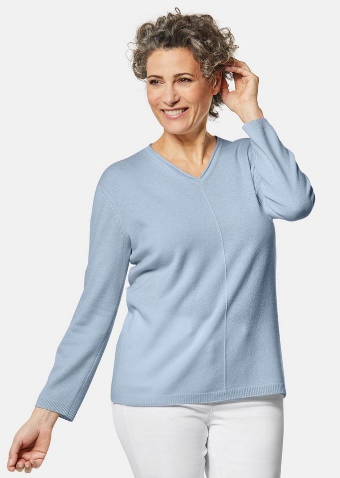 GOLDNER Strickpullover Kurzgröße: Kaschmirpullover mit V-Ausschnitt von GOLDNER