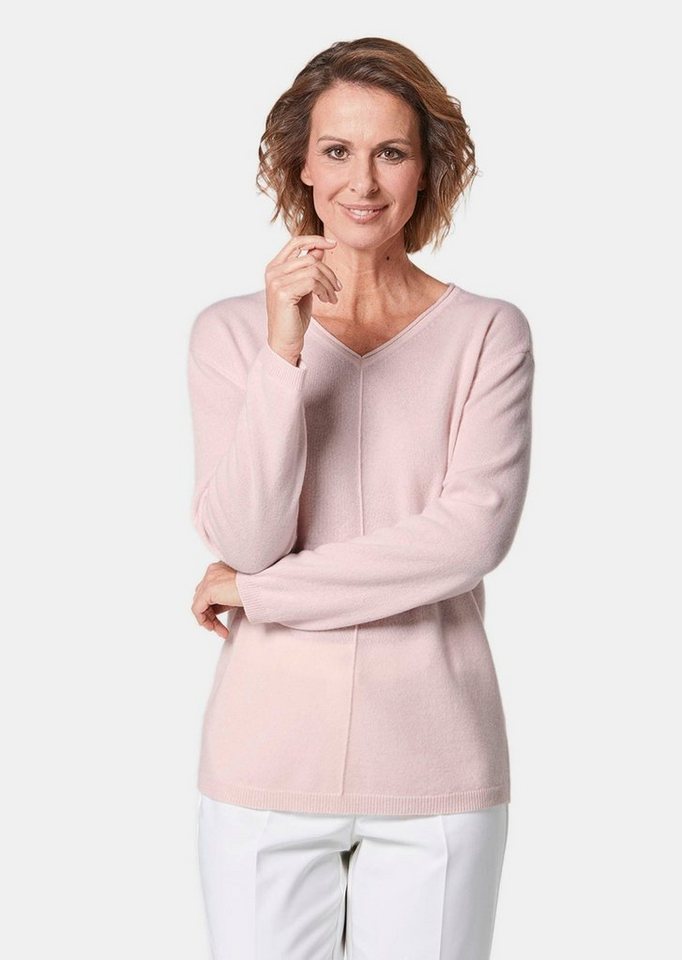GOLDNER Strickpullover Kurzgröße: Kaschmirpullover mit V-Ausschnitt von GOLDNER
