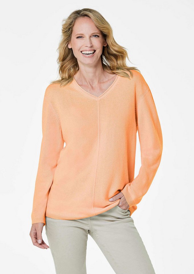 GOLDNER Strickpullover Kurzgröße: Kaschmirpullover mit V-Ausschnitt von GOLDNER