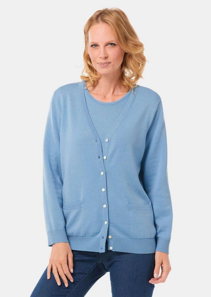 GOLDNER Strickpullover Kurzgröße: Strick-Twinset aus Merino-Schurwolle von GOLDNER