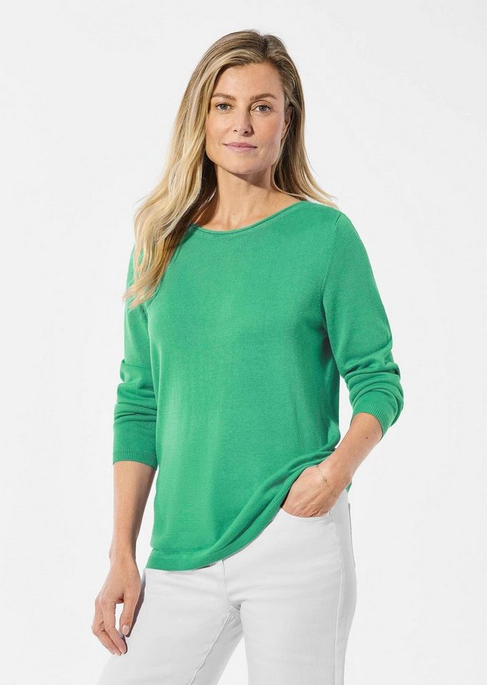 GOLDNER Strickpullover Kurzgröße: Strickpullover mit U-Boot-Ausschnitt von GOLDNER