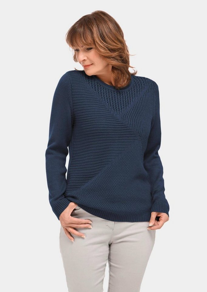 GOLDNER Strickpullover Pflegeleichter Pullover in hochwertiger Rippenstruktur von GOLDNER