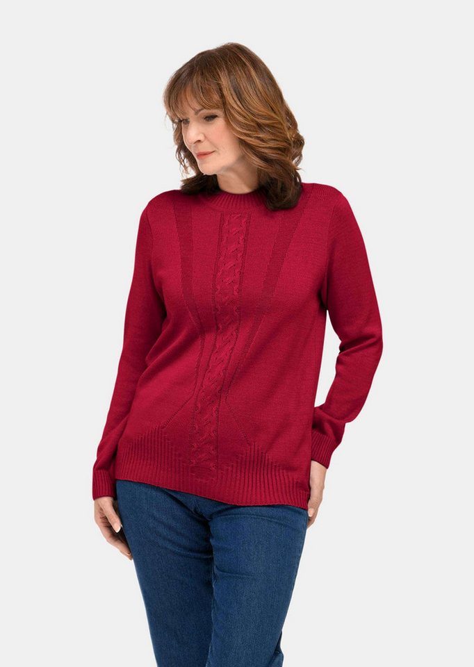 GOLDNER Strickpullover Pullover mit streckendem Zopfmuster von GOLDNER
