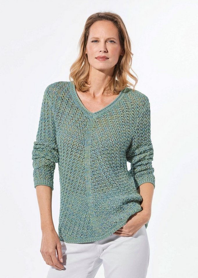 GOLDNER Strickpullover Strickpullover mit V-Ausschnitt von GOLDNER