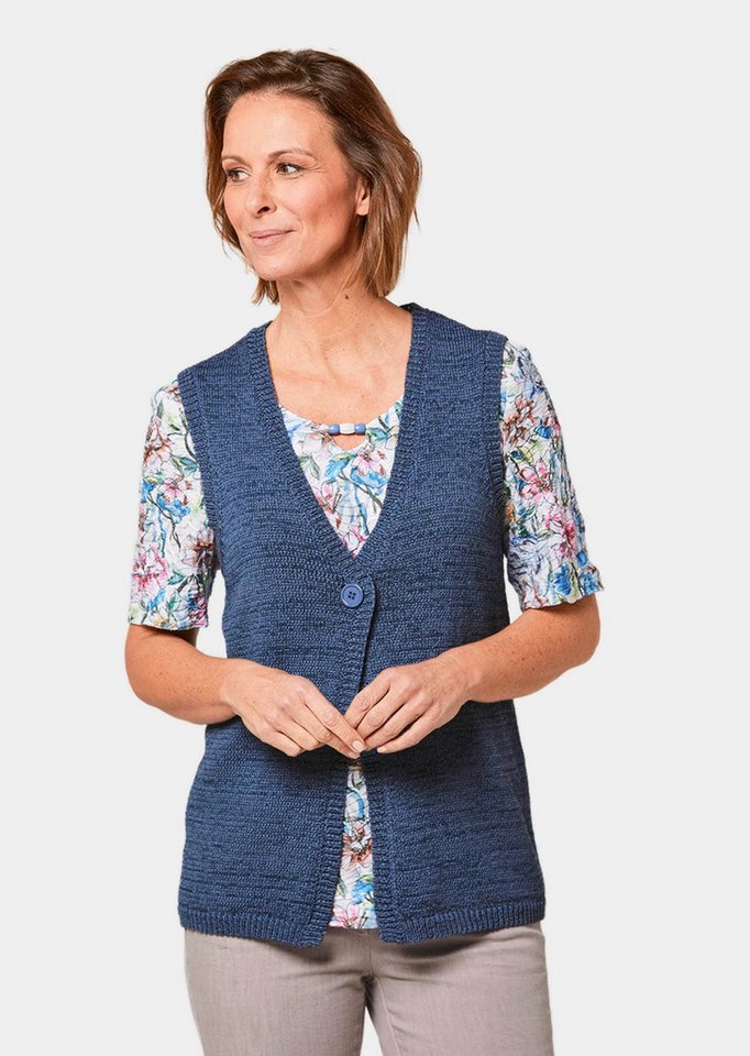 GOLDNER Strickweste Kurzgröße: Zeitlose Strickweste mit V-Ausschnitt GOLDNER Strickweste Kurzgröße: Zeitlose Strickweste mit V-Ausschnitt von GOLDNER