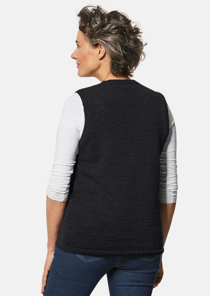 GOLDNER Strickweste Kurzgröße: Zeitlose Strickweste mit V-Ausschnitt von GOLDNER