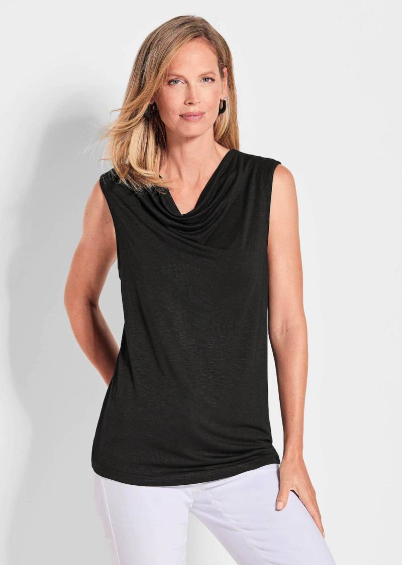 Große Größen Ärmelloses Top in Viskose-Jersey, Damen, schwarz, Größe: 22, Viskose, Happy Size DE Women von GOLDNER