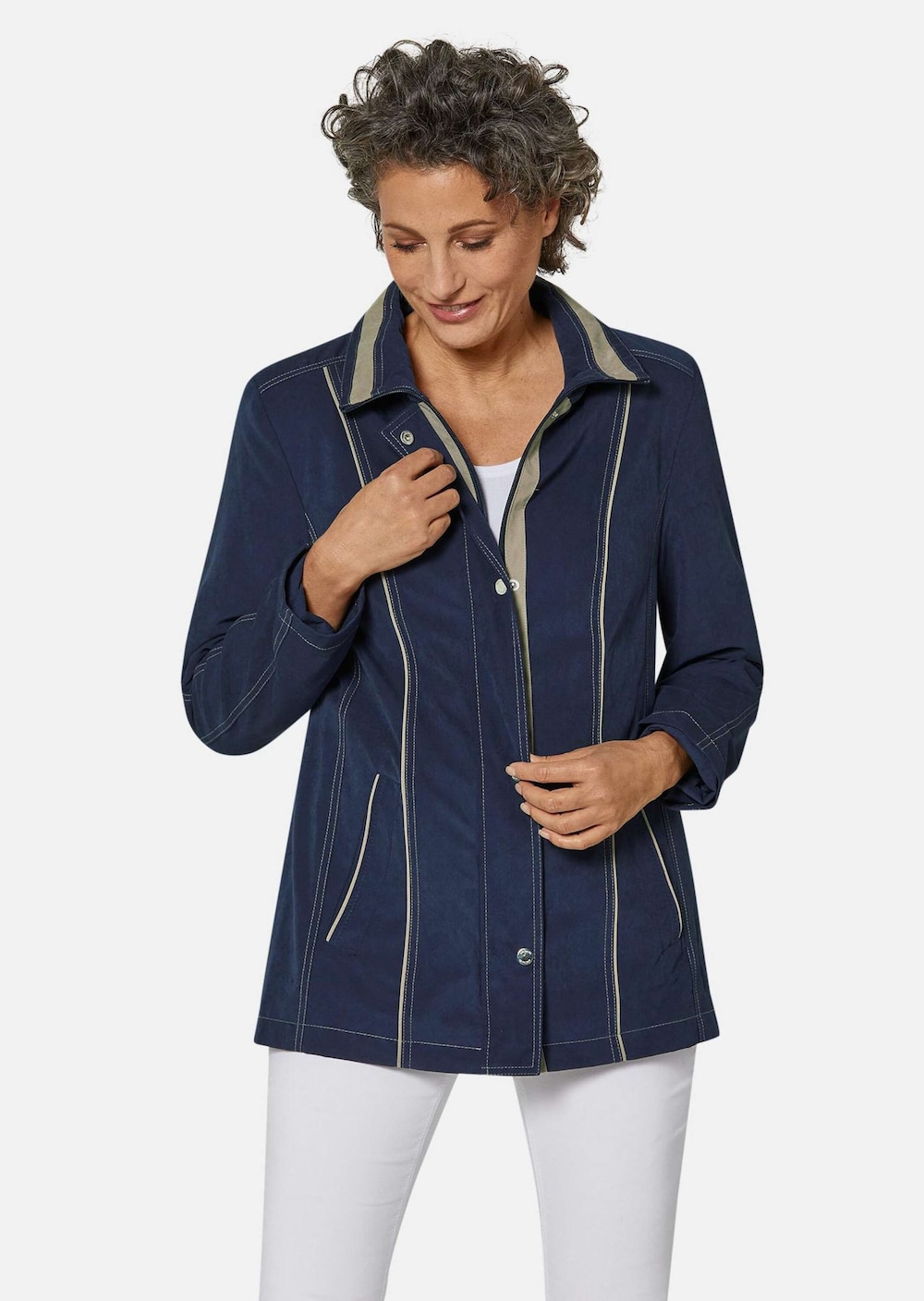Große Größen Atmungsaktive Lerana-Jacke in besonders weicher Qualität, Damen, türkis, Größe: 52, Polyester/Synthetische Fasern, Happy Size Women von GOLDNER