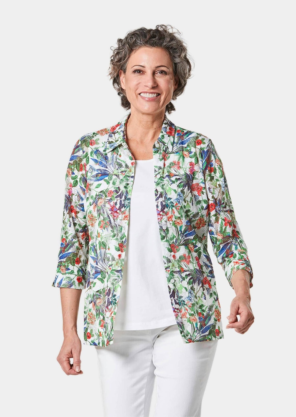 Große Größen Attraktives Set aus Spitzenbluse und Jerseytop, Damen, braun, Größe: 54, Baumwolle/Synthetische Fasern/Elasthan, Happy Size DE Women Große Größen Attraktives Set aus Spitzenbluse und Jerseytop, Damen, braun, Größe: 54, Baumwolle/Synthetische Fasern/Elasthan, Happy Size DE Women von GOLDNER
