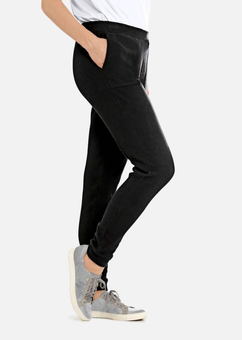 Große Größen Bequeme Baumwoll-Hose, Damen, schwarz, Größe: 42, Polyester/Baumwolle, Happy Size DE Women von GOLDNER