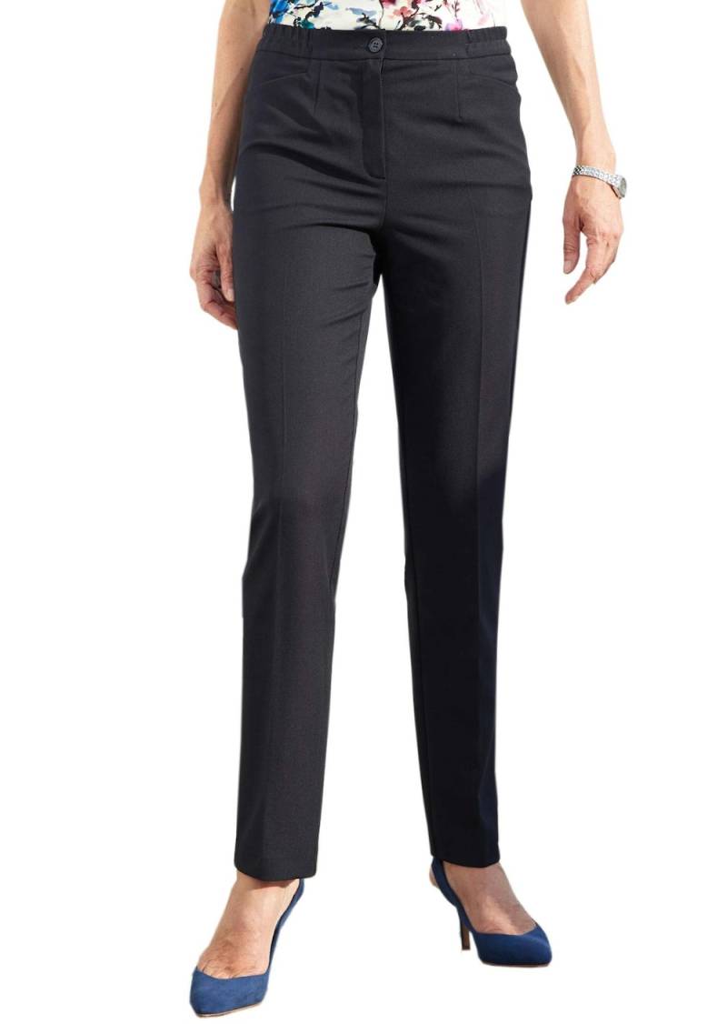 Große Größen Bequeme Hose ANNA mit Bügelfalte, Damen, grau, Größe: 54, Polyester/Viskose, Happy Size DE Women von GOLDNER