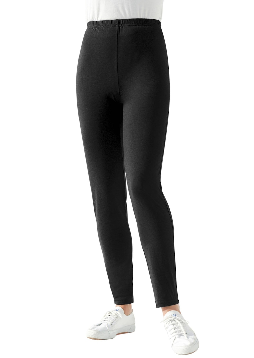 Große Größen Bequeme Leggings, Damen, schwarz, Größe: 21, Baumwolle, Happy Size DE Women von GOLDNER