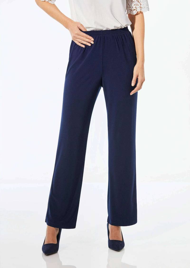 Große Größen Bequeme Slinky-Hose mit Schlupfbund, Damen, grau, Größe: 48, Polyester, Happy Size DE Women von GOLDNER