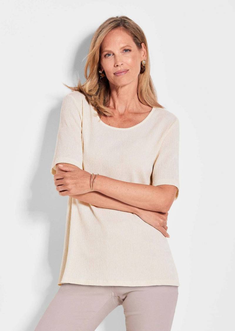 Große Größen Braunes Halbarm-Oberteil, Damen, grau, Größe: 21, Polyester/Viskose, Happy Size DE Women von GOLDNER