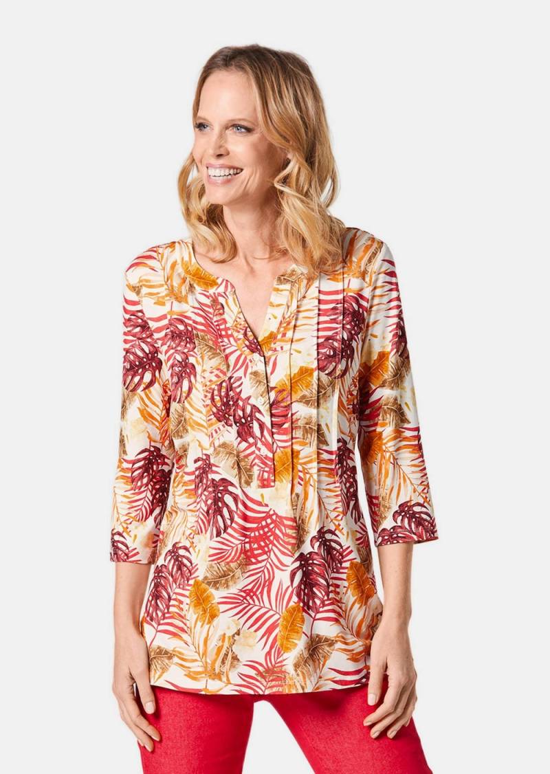 Große Größen Figurschmeichelndes Drucktunika-Shirt, Damen, orange, Größe: 42, Viskose, Happy Size DE Women von GOLDNER