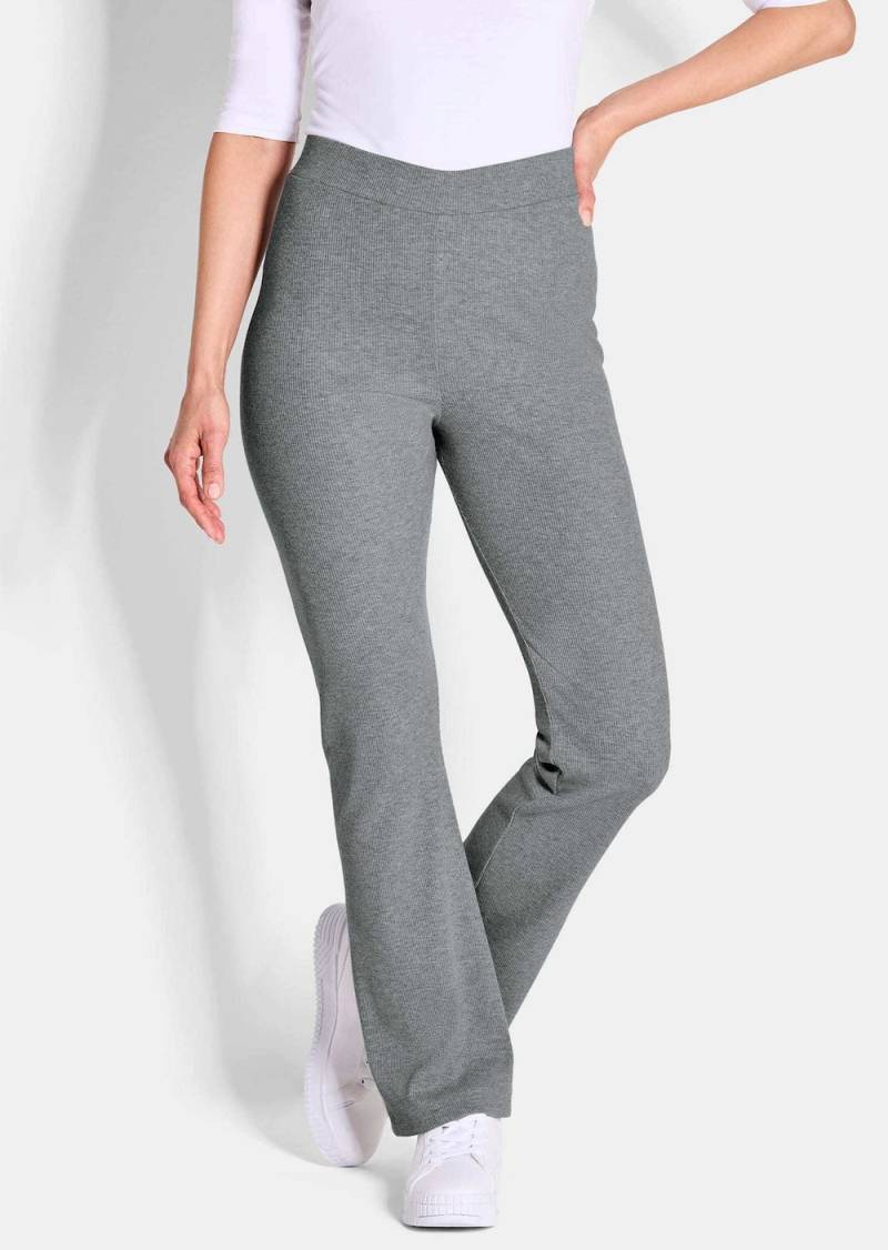 Große Größen Bequeme Stoffhosen im Doppelpack, Damen, grau, Größe: 54, Viskose, Happy Size DE Women von GOLDNER