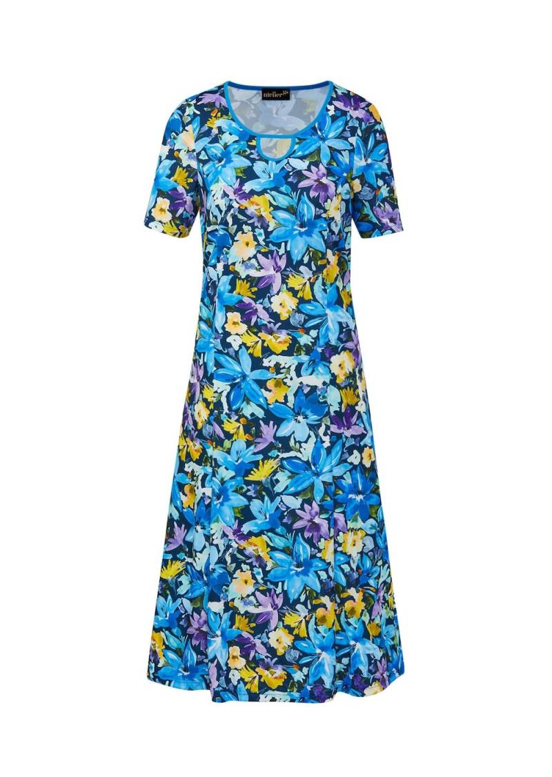 Große Größen Freizeitkleid mit hochwertigem Druck, Damen, blau, Größe: 44, Polyester, Happy Size DE Women von GOLDNER