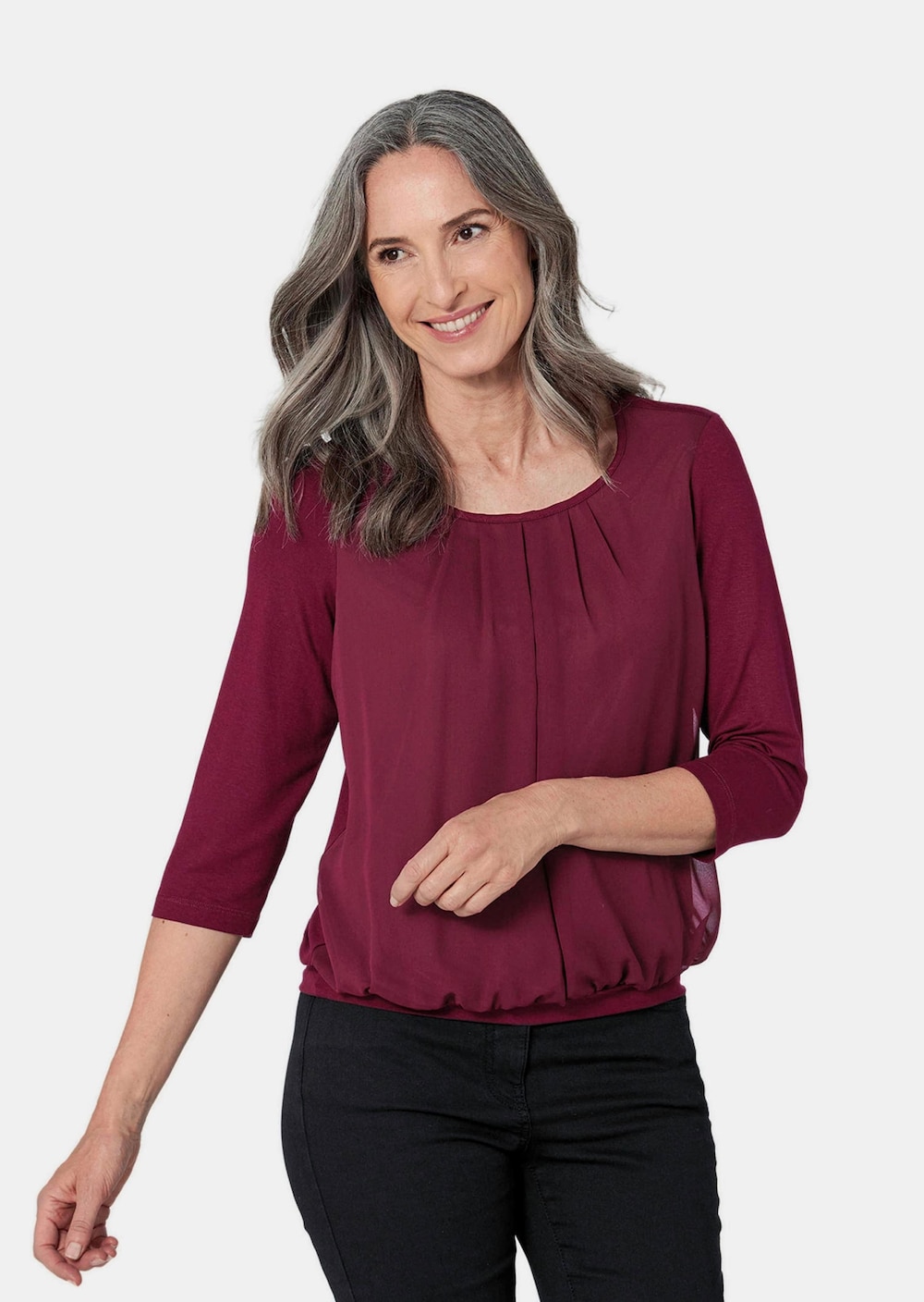 Große Größen Chiffon-Shirt gelb, Damen, rosa, Größe: 26, Polyester/Viskose, Happy Size Women Große Größen Chiffon-Shirt gelb, Damen, rosa, Größe: 26, Polyester/Viskose, Happy Size Women von GOLDNER
