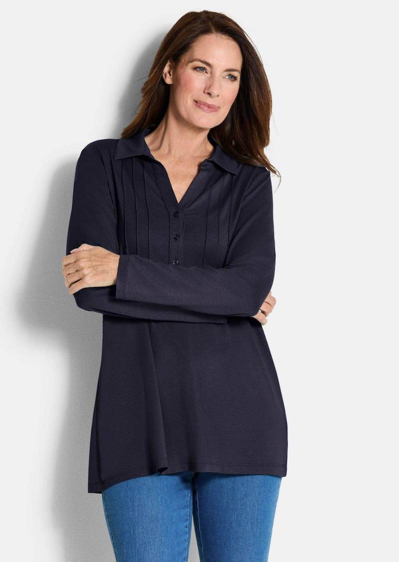 Große Größen Halbarm Blusenshirt mit Hemdkragen, Damen, grau, Größe: 44, Viskose, Happy Size DE Women Große Größen Halbarm Blusenshirt mit Hemdkragen, Damen, grau, Größe: 44, Viskose, Happy Size DE Women von GOLDNER