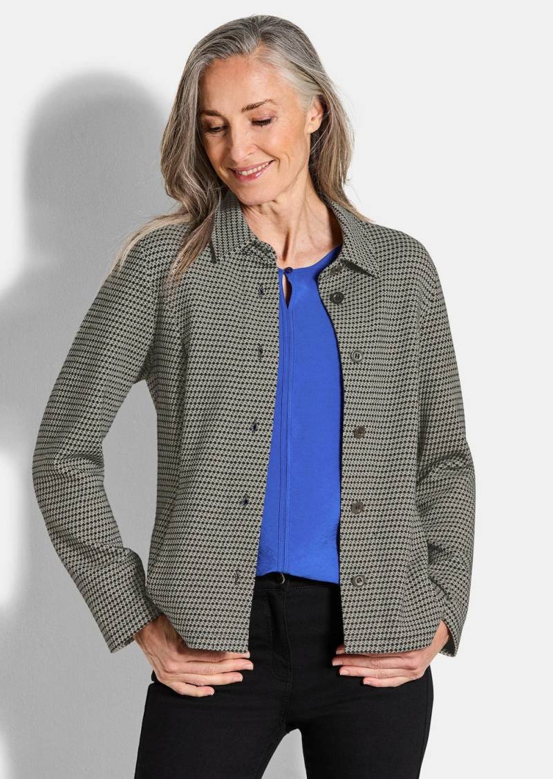 Große Größen Lässige Baumwolljacke, Damen, grau, Größe: 48, Baumwolle/Polyester/Viskose, Happy Size DE Women von GOLDNER