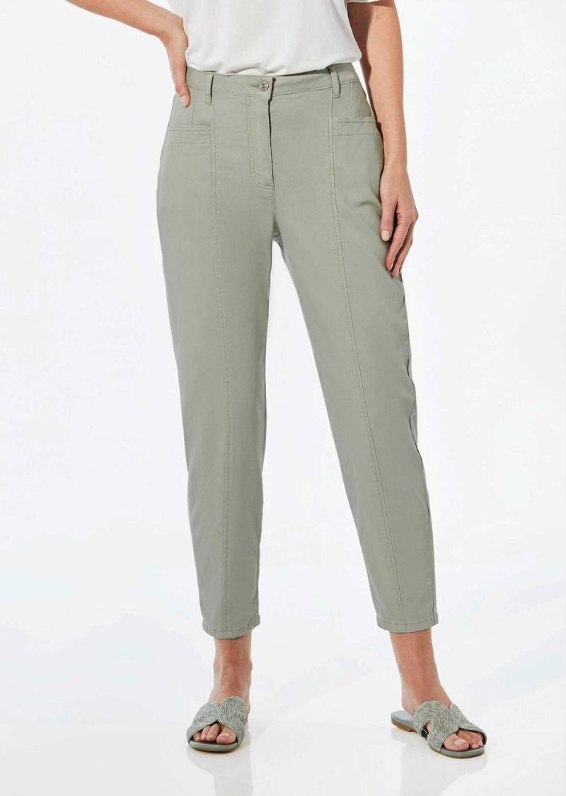 Große Größen Hose mit 7/8-Länge, Damen, grau, Größe: 24, Synthetische Fasern/Baumwolle, Happy Size DE Women von GOLDNER