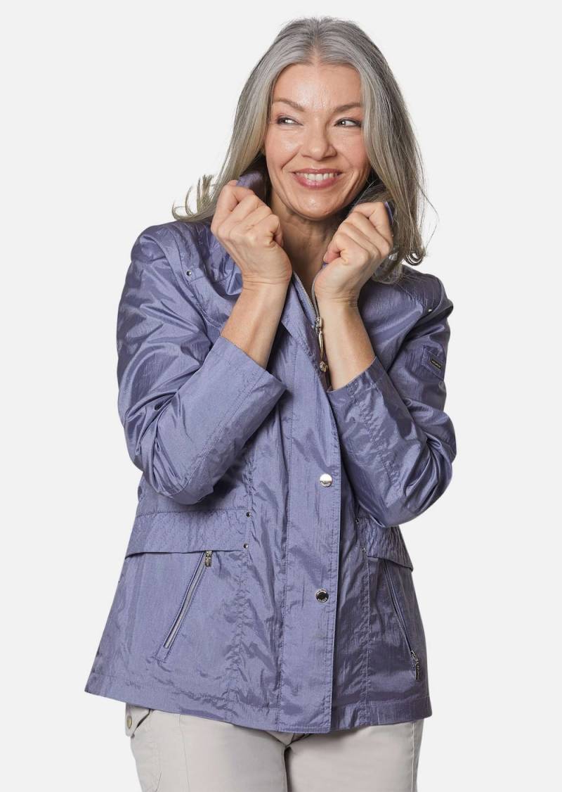 Große Größen Jacke, Damen, blau, Größe: 48, Polyester/Synthetische Fasern, Happy Size DE Women von GOLDNER