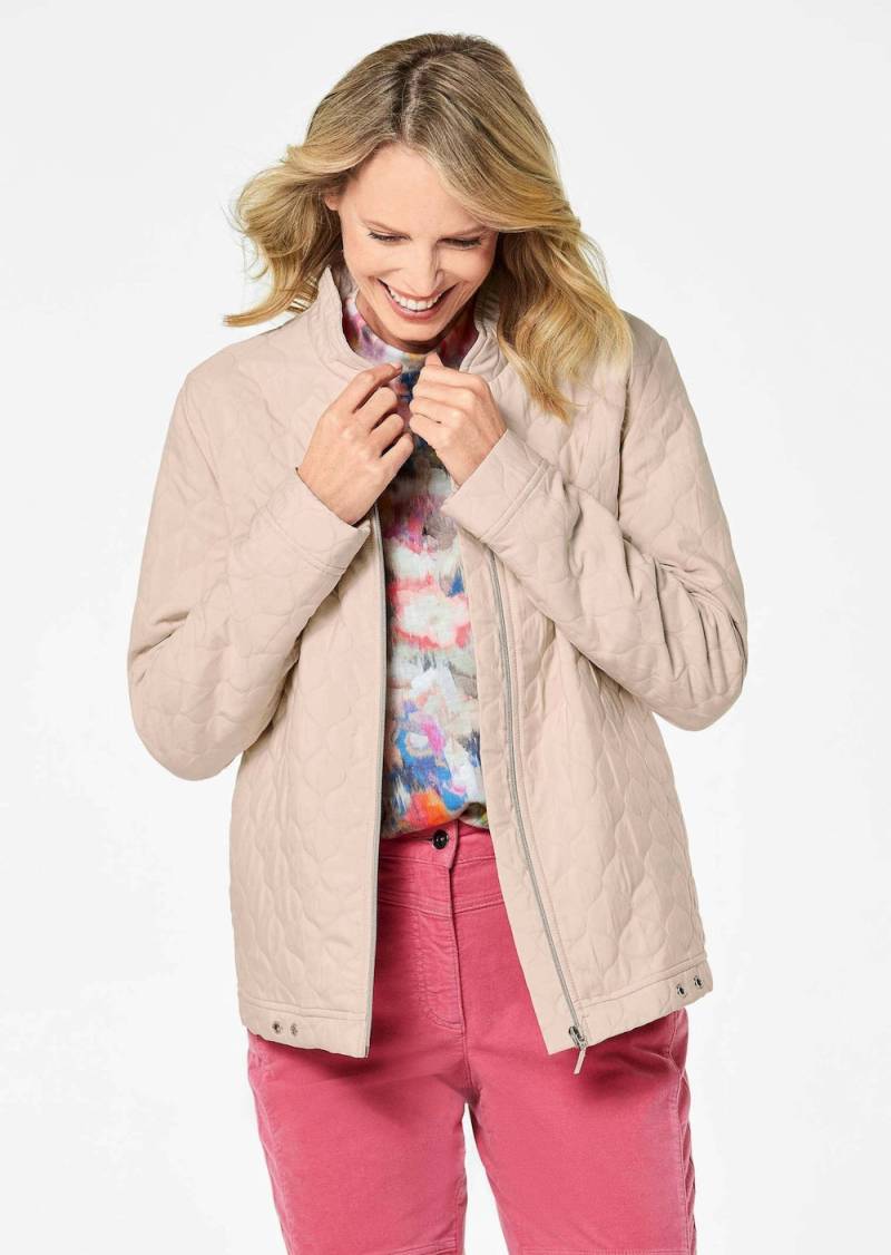 Große Größen Lässige Baumwolljacke mit Stehkragen, Damen, grau, Größe: 25, Baumwolle, Happy Size DE Women von GOLDNER