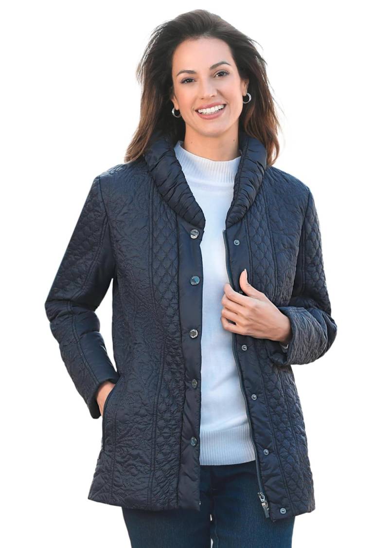Große Größen Jacke mit attraktivem Stepp-Mustermix, Damen, grau, Größe: 42, Polyester/Synthetische Fasern, Happy Size DE Women Große Größen Jacke mit attraktivem Stepp-Mustermix, Damen, grau, Größe: 42, Polyester/Synthetische Fasern, Happy Size DE Women von GOLDNER