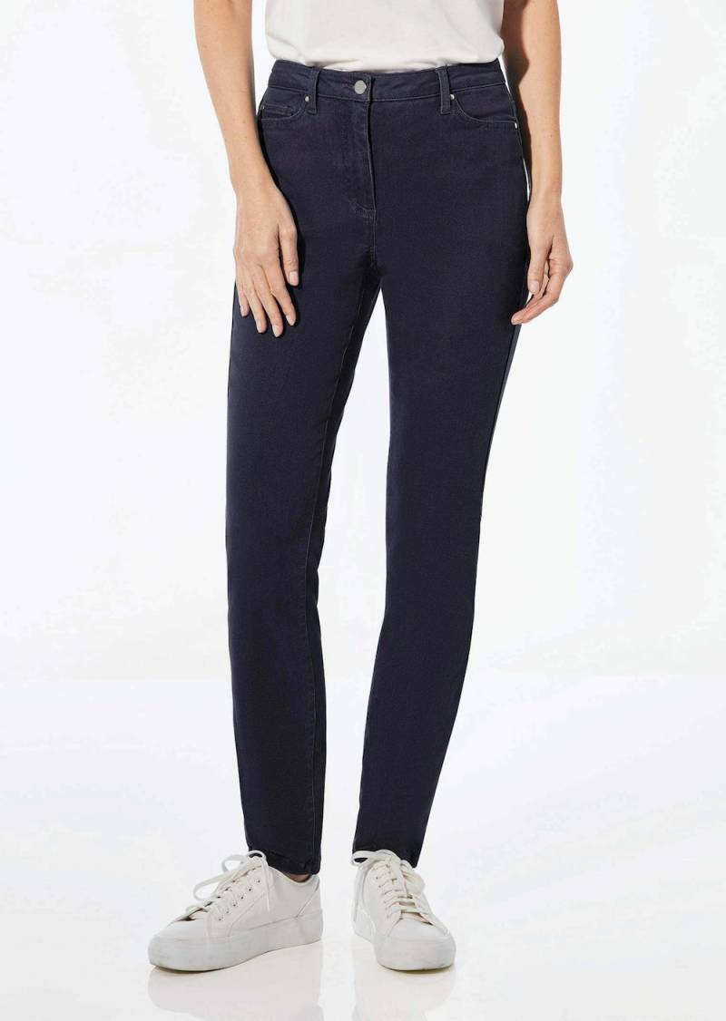 Große Größen Lange Freizeithose BELLA mit Formbund, Damen, grau, Größe: 46, Baumwolle/Polyester, Happy Size DE Women von GOLDNER