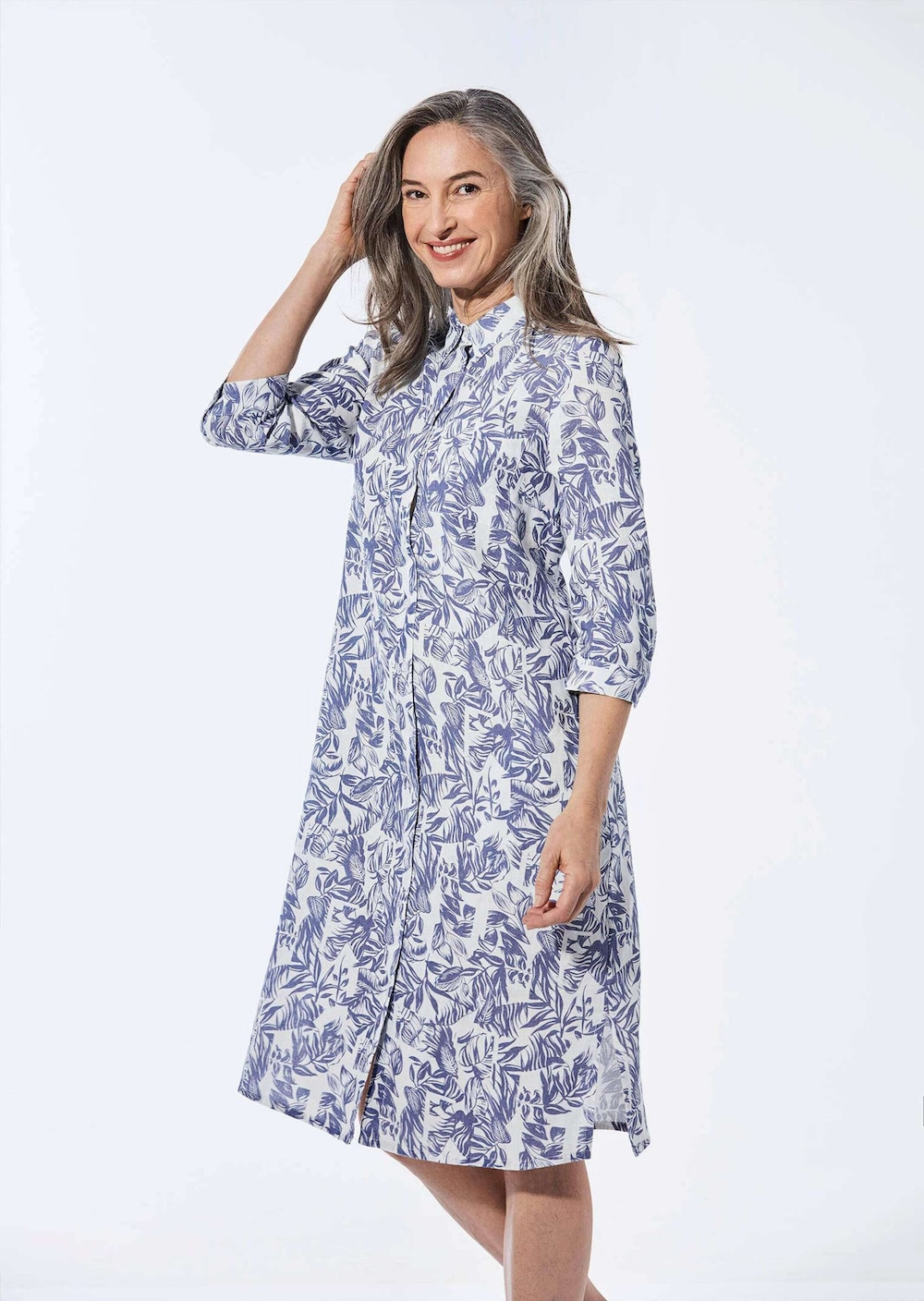 Große Größen Kleid, Damen, grau, Größe: 50, Leinen, Happy Size DE Women Große Größen Kleid, Damen, grau, Größe: 50, Leinen, Happy Size DE Women von GOLDNER