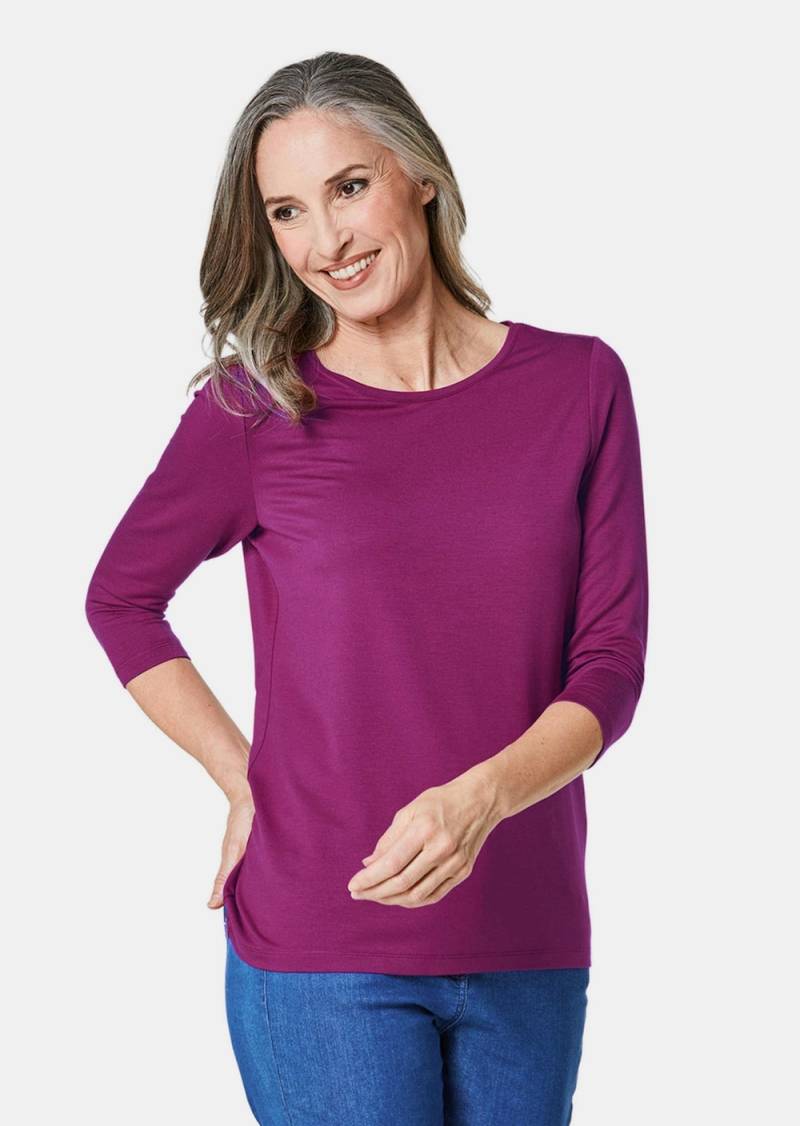 Große Größen Kombifreundliches Shirt mit ¾ Arm, Damen, rot, Größe: 21, Synthetische Fasern, Happy Size DE Women von GOLDNER