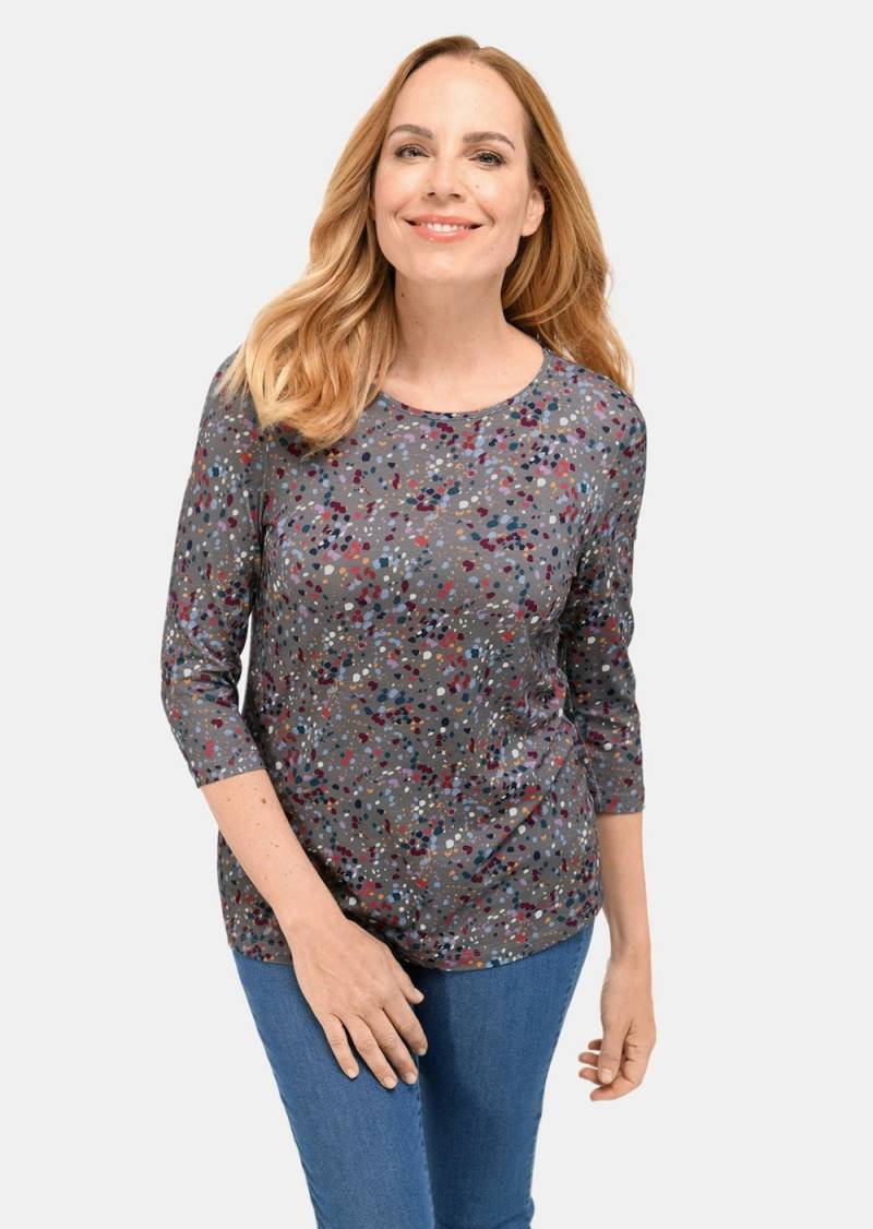 Große Größen Kombinierfreundlich gemustertes Shirt, Damen, rot, Größe: 44, Viskose, Happy Size DE Women von GOLDNER