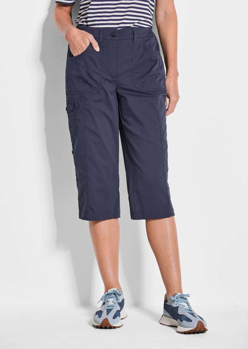 Große Größen Krempelbare Capri-Hose mit Funktion, Damen, grau, Größe: 24, Baumwolle/Polyester, Happy Size DE Women von GOLDNER