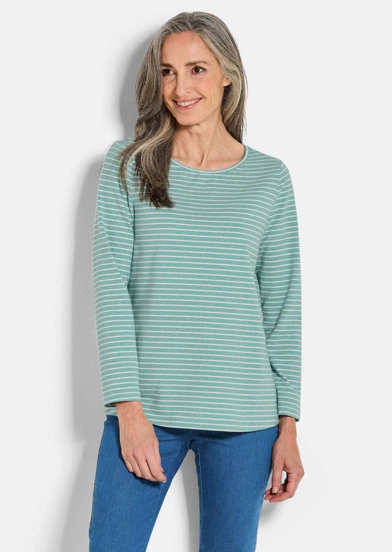 Große Größen Langarm 3er-Baumwollshirt-Set, Damen, grau, Größe: 48, Baumwolle, Happy Size DE Women von GOLDNER