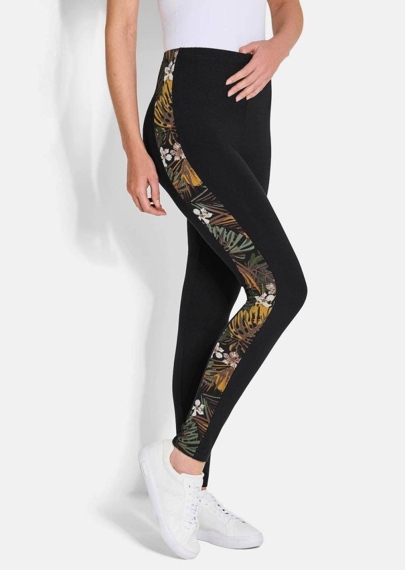 Große Größen Schmale Doppelpack-Leggings, Damen, schwarz, Größe: 50, Viskose, Happy Size DE Women von GOLDNER