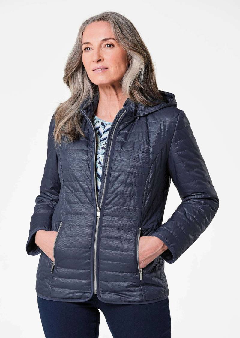 Große Größen Leicht strukturierte Outdoorjacke, Damen, grau, Größe: 46, Polyester, Happy Size DE Women von GOLDNER