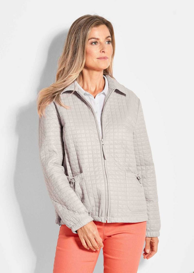 Große Größen Leichte Jacke mit Waffelstepp, Damen, grau, Größe: 21, Polyester/Synthetische Fasern, Happy Size DE Women von GOLDNER