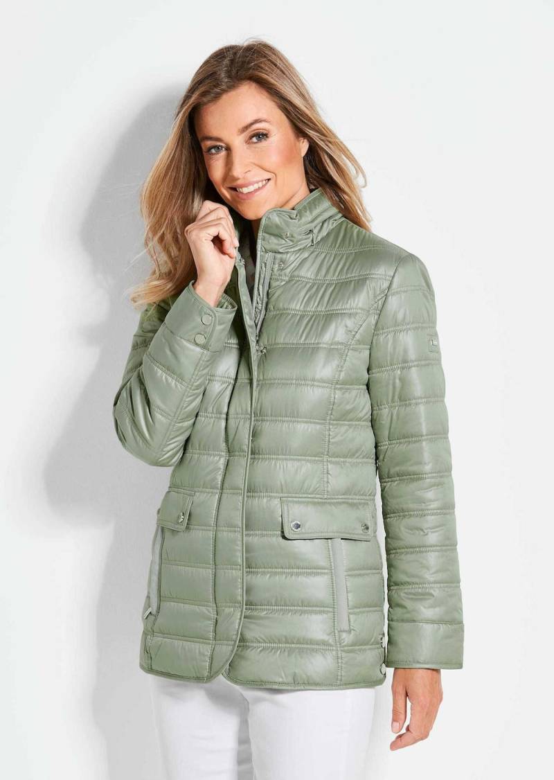 Große Größen Leichte Steppjacke mit vielen Details, Damen, türkis, Größe: 52, Polyester, Happy Size DE Women von GOLDNER