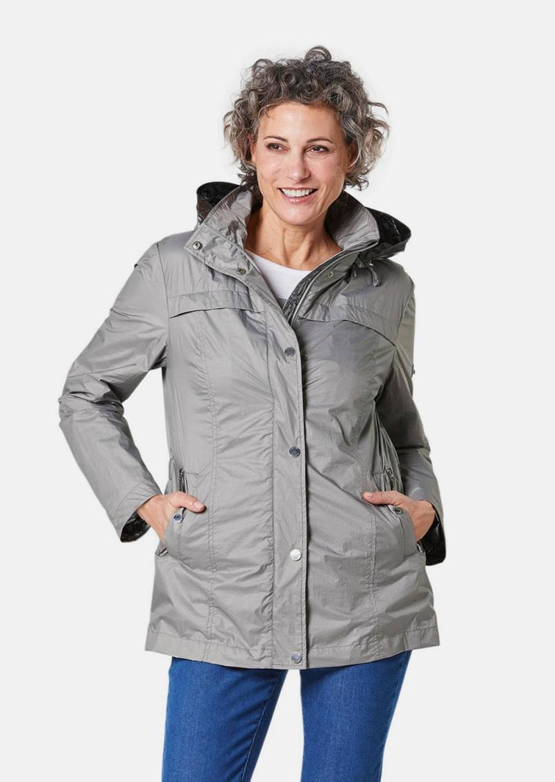Große Größen Leichtjacke mit vielen Details, Damen, grau, Größe: 42, Polyester/Synthetische Fasern, Happy Size DE Women von GOLDNER