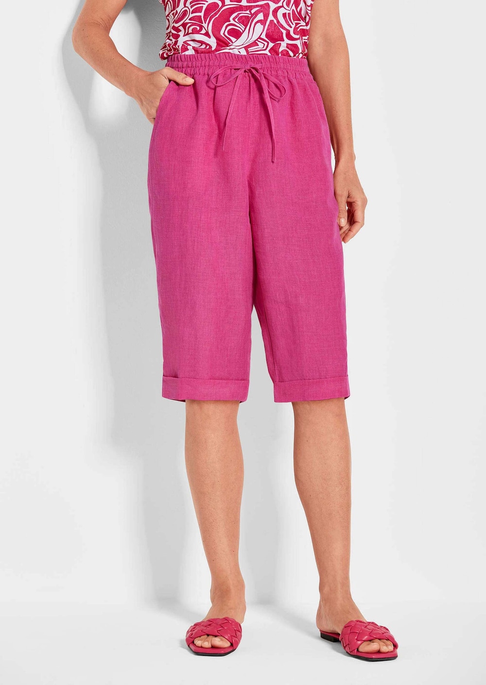 Große Größen Leinen-Bermuda CARLA, Damen, rosa, Größe: 27, Leinen, Happy Size Women Große Größen Leinen-Bermuda CARLA, Damen, rosa, Größe: 27, Leinen, Happy Size Women von GOLDNER