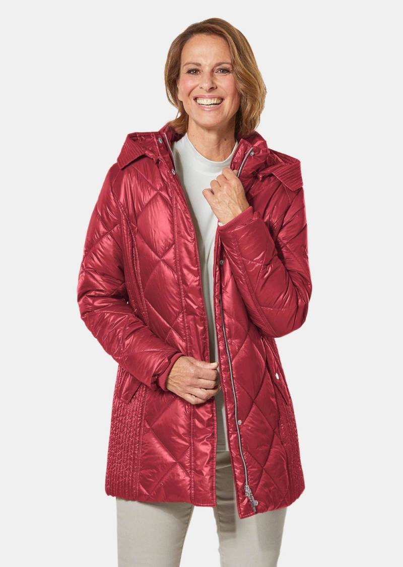 Große Größen Longsteppjacke mit hübschem Innenfutter, Damen, rot, Größe: 50, Polyester, Happy Size DE Women von GOLDNER