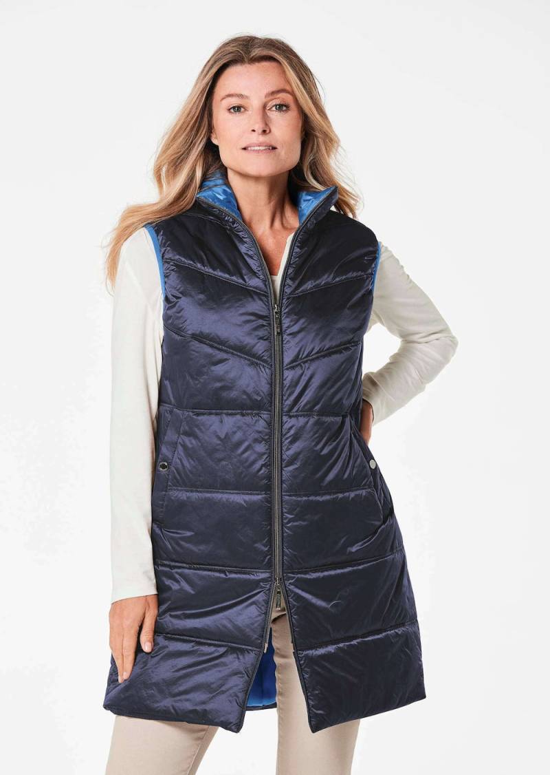 Große Größen Longweste, Damen, grau, Größe: 48, Polyester/Synthetische Fasern, Happy Size DE Women von GOLDNER