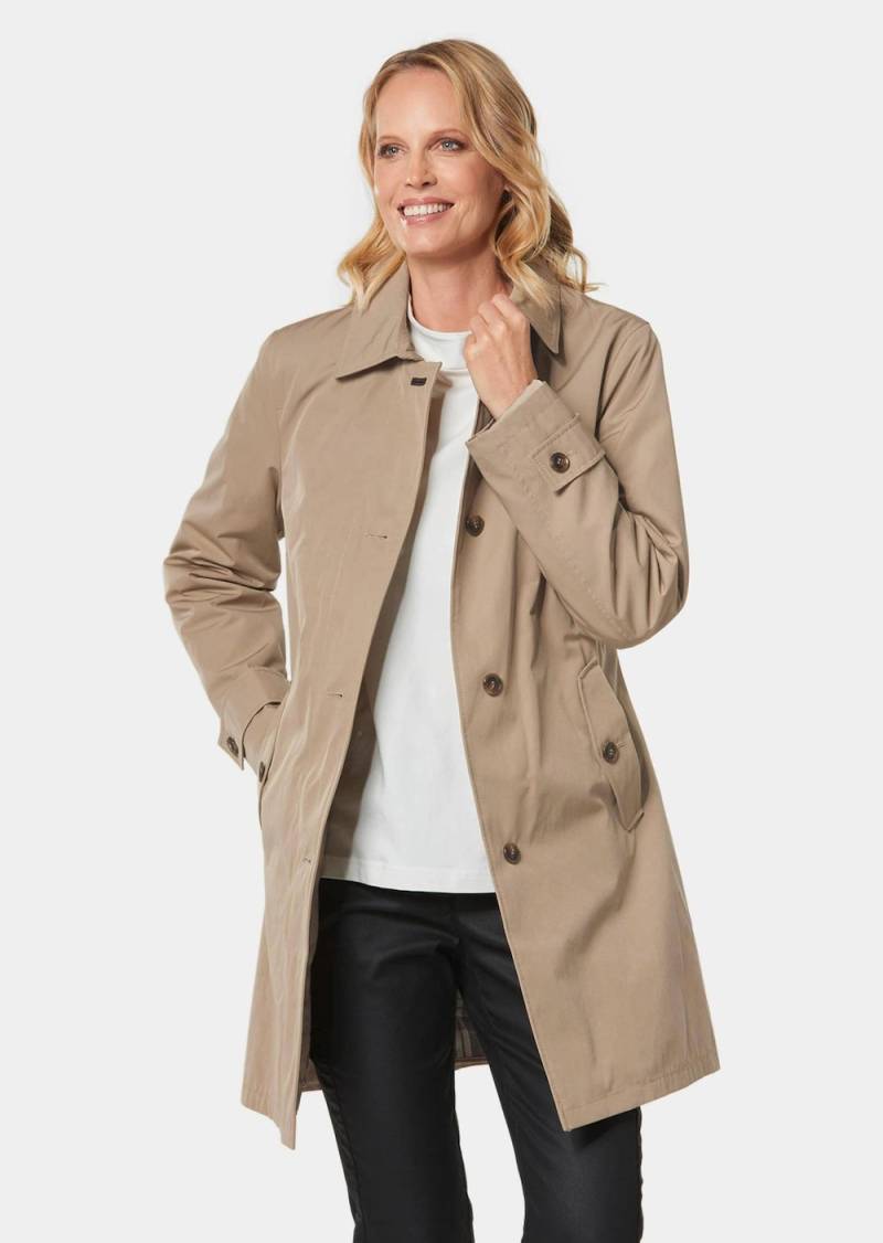 Große Größen Mantel für jede Jahreszeit, Damen, braun, Größe: 42, Polyester/Baumwolle, Happy Size DE Women von GOLDNER