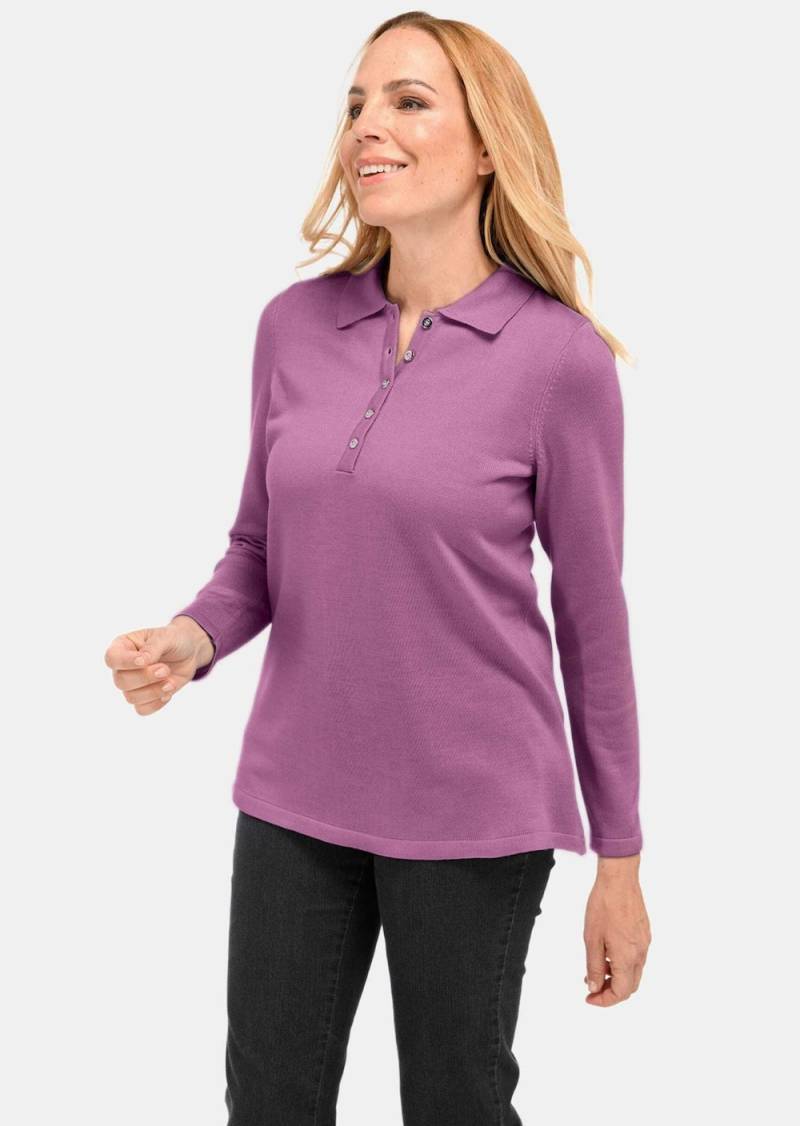 Große Größen Pullover mit Polokragen, Damen, rosa, Größe: 21, Synthetische Fasern, Happy Size DE Women von GOLDNER