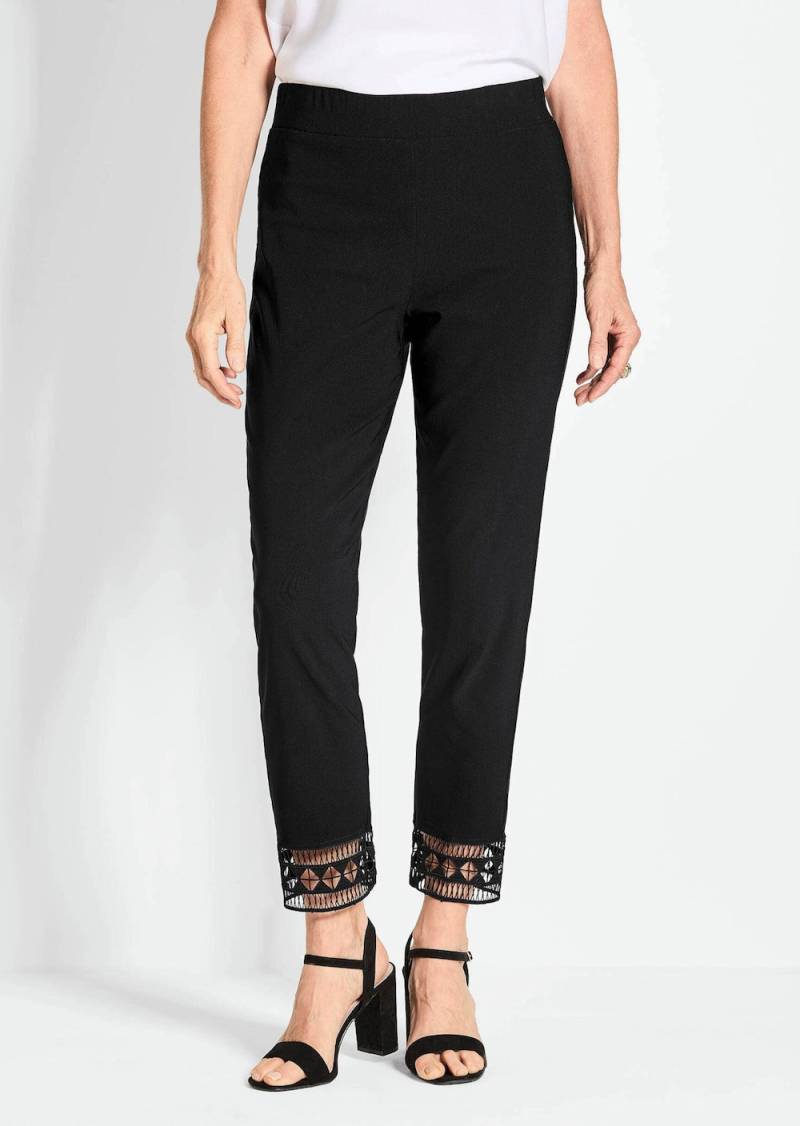 Große Größen Freizeithose LOUISA mit Spitze, Damen, schwarz, Größe: 27, Viskose/Synthetische Fasern, Happy Size DE Women Große Größen Freizeithose LOUISA mit Spitze, Damen, schwarz, Größe: 27, Viskose/Synthetische Fasern, Happy Size DE Women von GOLDNER