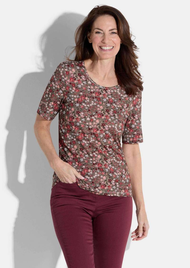 Große Größen Shirt, Damen, braun, Größe: 23, Viskose, Happy Size DE Women von GOLDNER