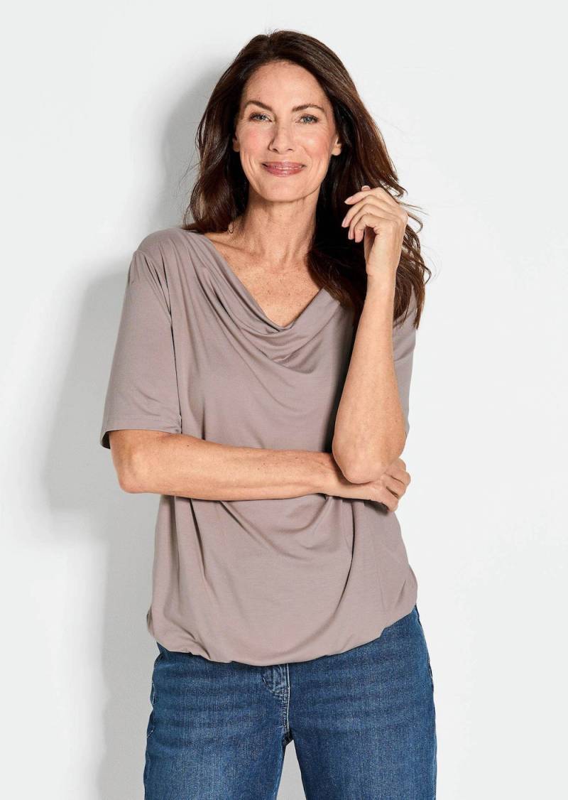 Große Größen Shirt, Damen, braun, Größe: 25, Viskose, Happy Size DE Women von GOLDNER