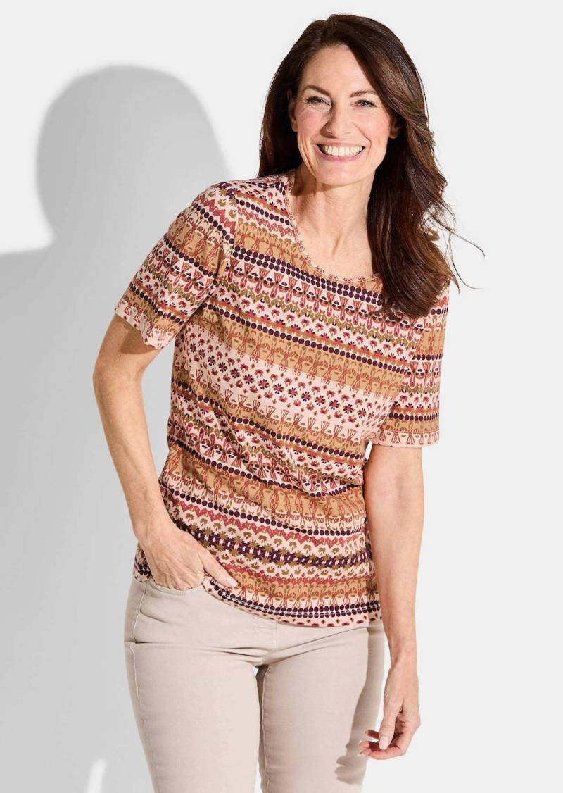 Große Größen Shirt, Damen, braun, Größe: 48, Baumwolle/Synthetische Fasern, Happy Size DE Women von GOLDNER